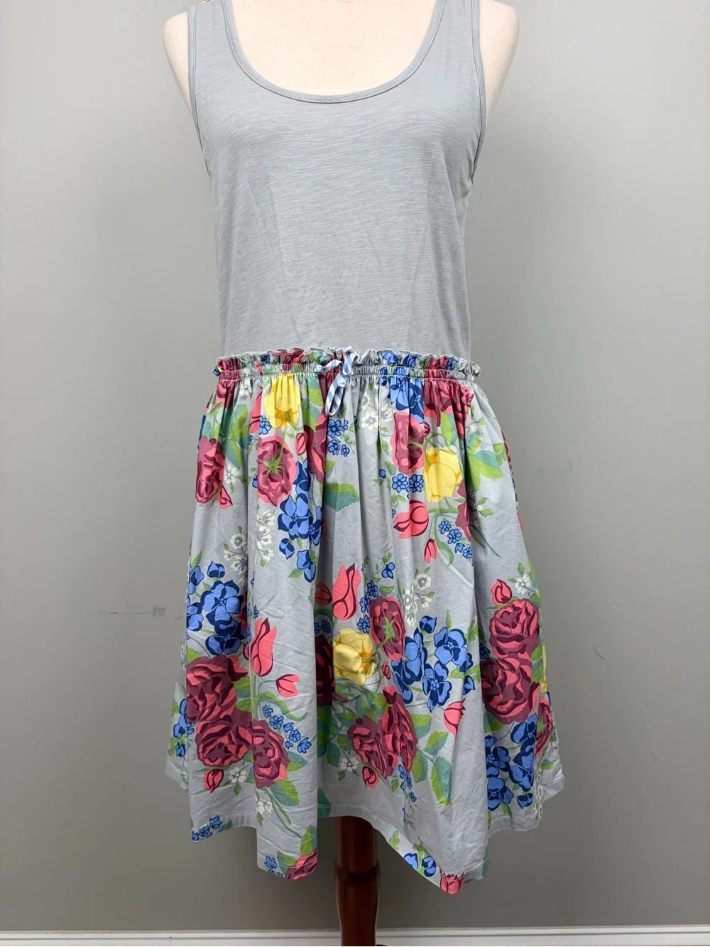 Matilda Jane Happy & Free‎ Seven Seas Dress Women’s M Gray Floral Pockets